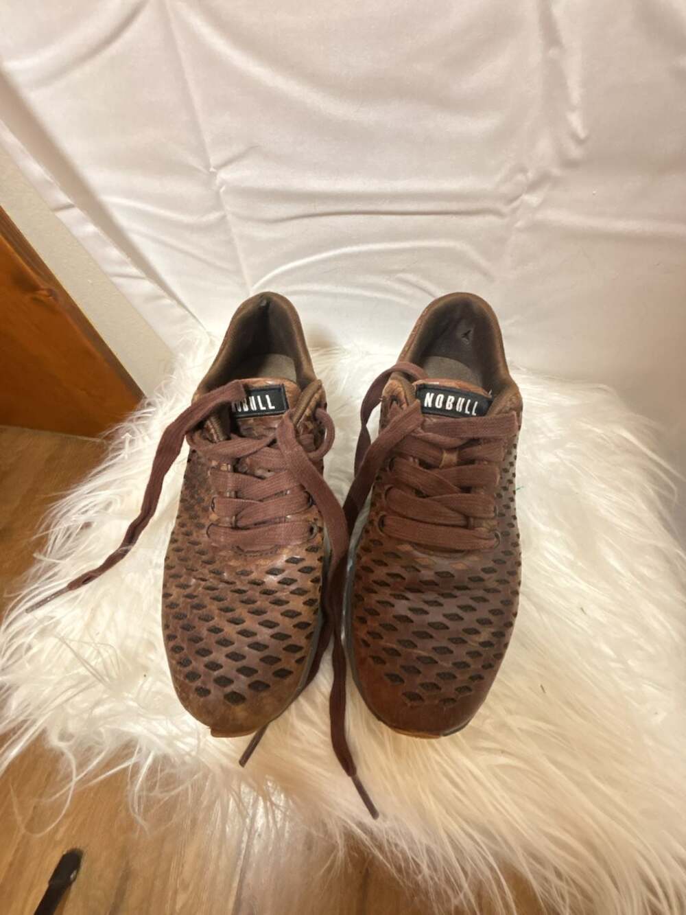 NOBULL Perforated Leather Runner Brown Training Shoes Women's 6.5